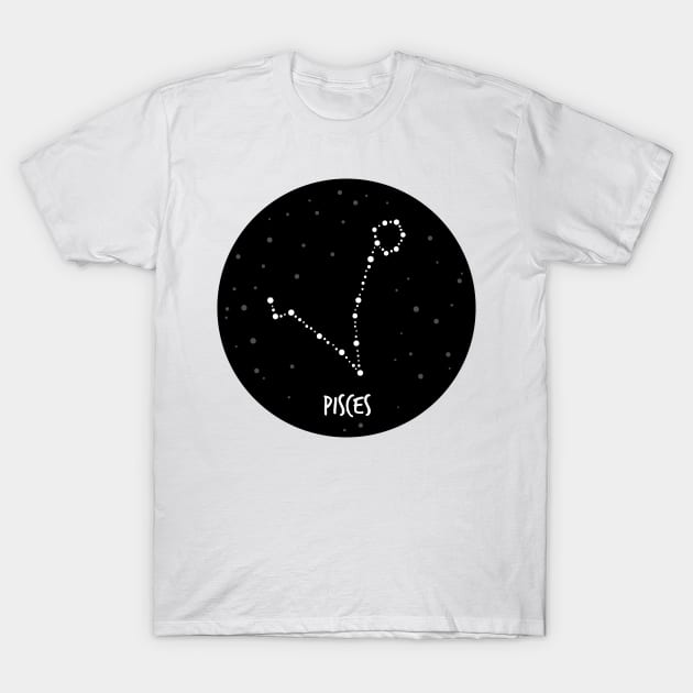 Pisces Constellation T-Shirt by krimons